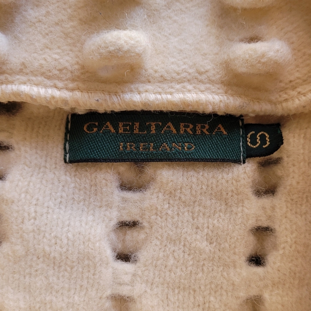 SoLD Gaeltarra Ireland Vintage Avonguard Unique Rare Cream Wool Sweater - Picture 6 of 8